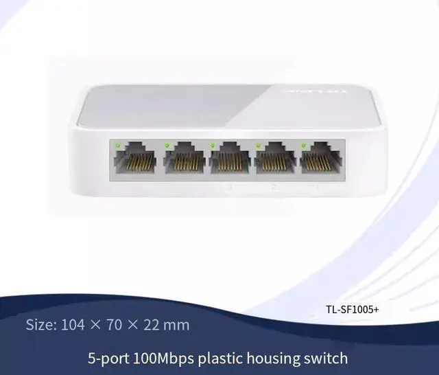 Main image of TP-LINK Gigabit Switch Network Splitter Distributor Switcher 5 ports 100Mbps TL-SF1005+
