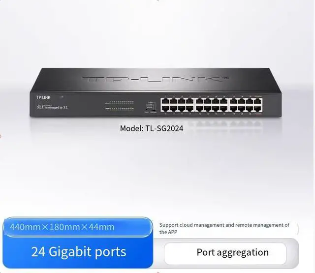 Alt view image 2 of 5 - TP-LINK Cloud Management Gigabit Switch - Specialized Ethernet Enterprise Web Network Monitoring Dedicated TPLINK Network Cable Splitter Dormitory Switch Monitoring Hub