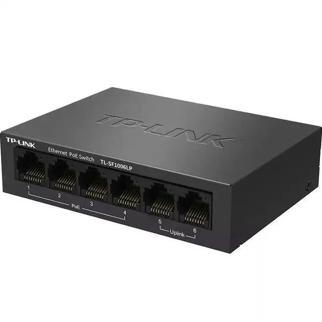 Main image of TP-LINK POE-powered 100Mbps switch network splitter cable splitter dormitory home switch monitoring TL-SF1006LP