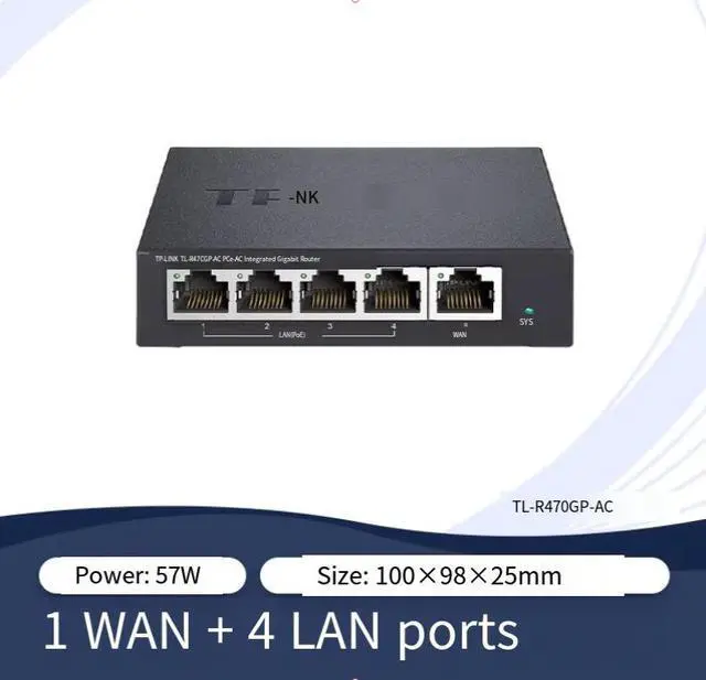 Main image of TP-LINK POE·AC Integrated Gigabit Router - 5 ports/9 ports Gigabit ports with PoE power supply and AP management