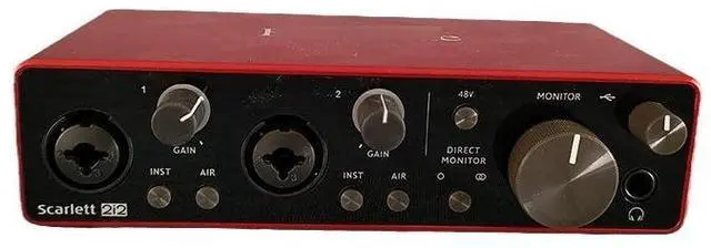 Main image of Scarlett 2i2 professional computer external sound card for live recording of USB instruments and music arrangement