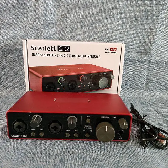 Alt view image 5 of 5 - Scarlett 2i2 professional computer external sound card for live recording of USB instruments and music arrangement