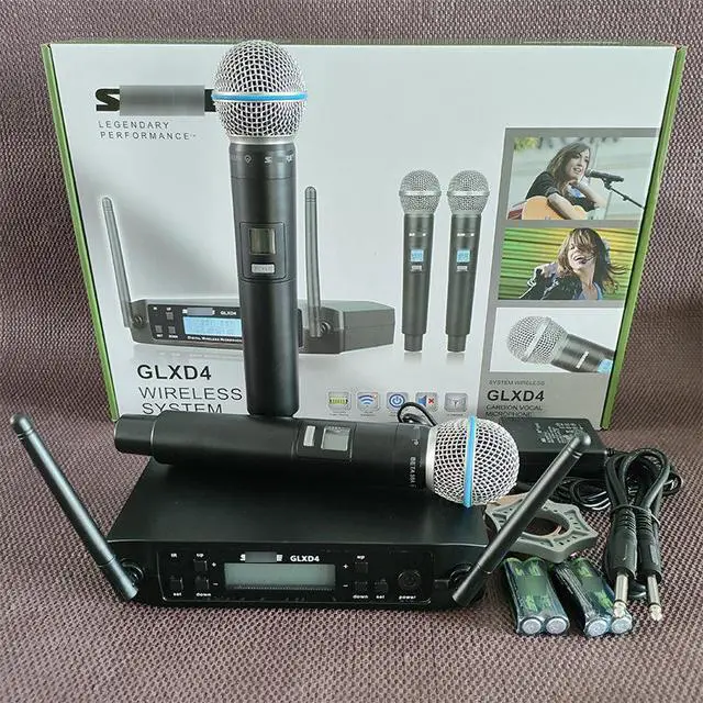 Alt view image 3 of 5 - GLXD4 two-in-one wireless microphone Beta58A for stage performances and singing with SM58 handheld microphone European plug