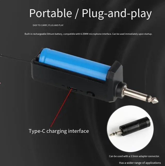 Alt view image 4 of 6 - One-to-two wireless microphone for live streaming, home singing, moving coil universal microphone, handheld microphone 038 : One to two