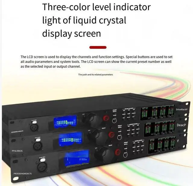 Alt view image 4 of 5 - PA2 professional bar stage performance speaker line array frequency division 2 input 6 output digital audio processor European standard 220 volts