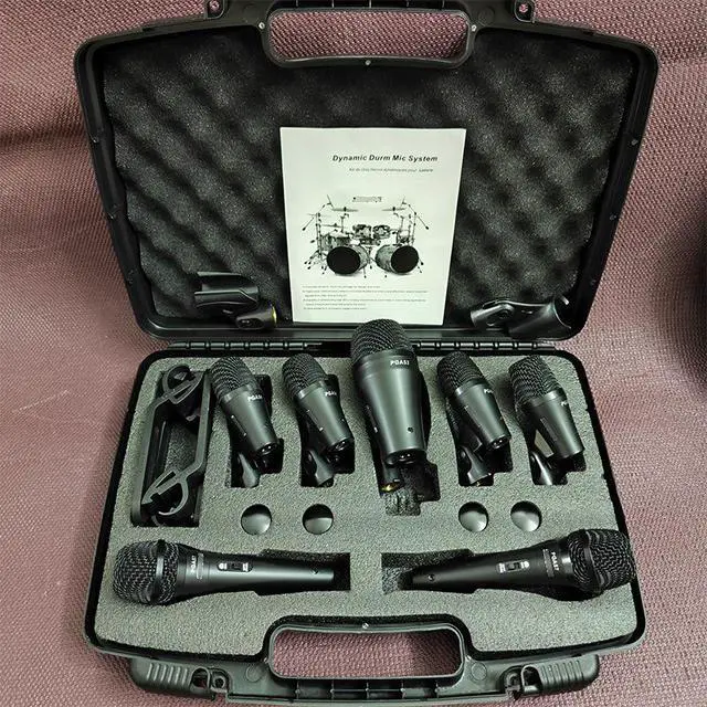 Alt view image 4 of 5 - PGADRUMKIT7 microphone set, instrument stand, drum instrument, microphone pickup, stage performance, microphone