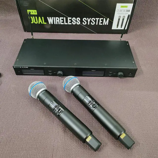 Alt view image 5 of 5 - SLXD24D two-in-one wireless microphone for stage performances, SM58, Beta58A handheld microphone British standard plug SLXD4D -with Beta58A microphone