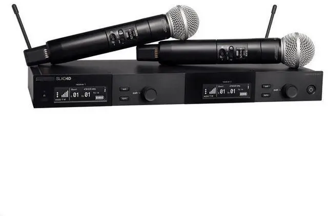Alt view image 2 of 5 - SLXD24D two-in-one wireless microphone for stage performances, SM58, Beta58A handheld microphone British standard plug SLXD4D -with Beta58A microphone