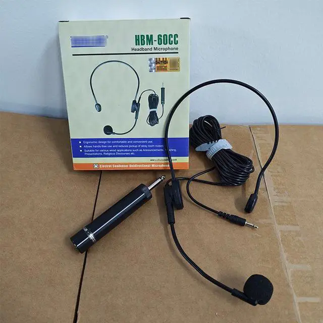 Main image of HBM-60CC Headset Wired Microphone for Stage Speech, Conference Live Streaming, Tour Guide Amplification Capacitive Microphone