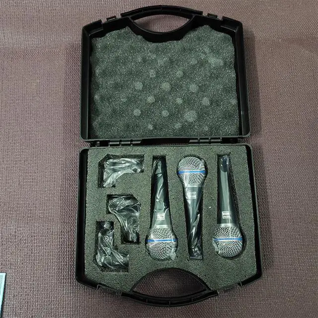 Alt view image 4 of 5 - BETA58A Dynamic Wired Microphone Portable Case Set - 3 Microphones per Pack for KTV Singing