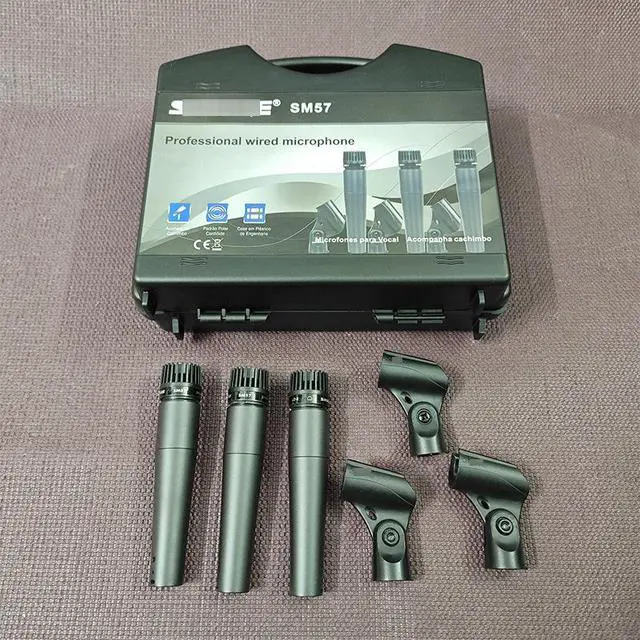 Alt view image 4 of 5 - SM57LC Wired Microphone Set with Professional Dynamic Microphone for Instrument and Drum Sound Recording and Portable Case