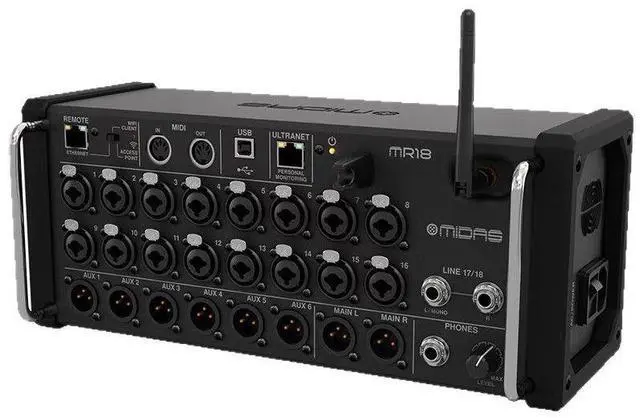 Main image of MR18 Rack-mounted Digital Mixing Console - 18-channel professional digital mixing for stage performances, band concerts, and live events.