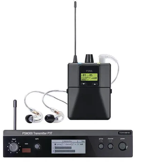Alt view image 2 of 5 - Stereo wireless monitoring ear-return system. Singer, actor, band wireless ear-return audio equipment. PM300PSM60 Single