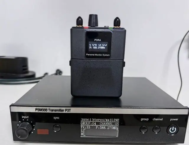 Alt view image 4 of 5 - Stereo wireless monitoring ear-return system. Singer, actor, band wireless ear-return audio equipment. PM300PSM60 Single
