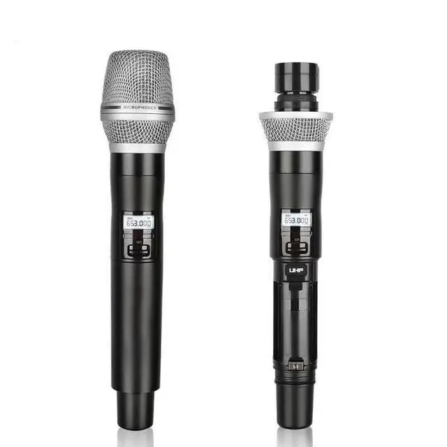 Alt view image 3 of 5 - Wireless one-to-two true diversity microphone for stage performances, wedding ceremonies, speeches, with headband and clip for long-distance use.