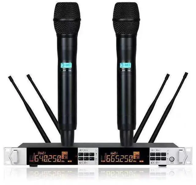Main image of Wireless one-to-two true diversity microphone for stage performances, wedding ceremonies, speeches, with headband and clip for long-distance use.