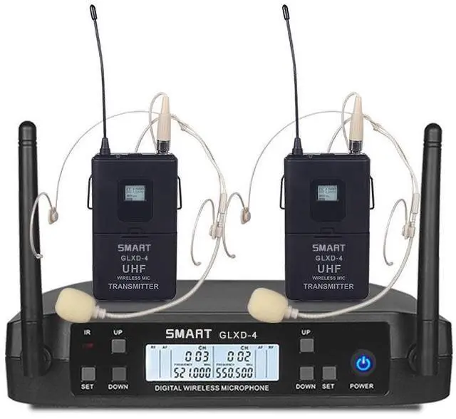 Main image of One-to-two microphone, wireless microphone, karaoke U-section FM moving coil, karaoke, speech, home KTV One front two side buttons collar