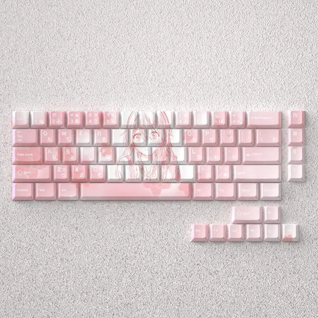 Main image of Hikari Miyano Keycap April is the theme of your lies. Original factory height PBT. Fully engraved. Compatible with 60, 65, 68.
