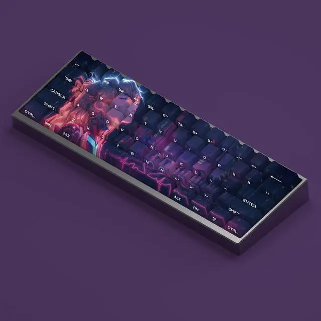 Alt view image 5 of 5 - The keycap of Tomorrow Smile is engraved with light-transmitting patterns at the side, and it is perfectly matched to the original height of 61, 65, 68, 75, 87, 98, and 104.