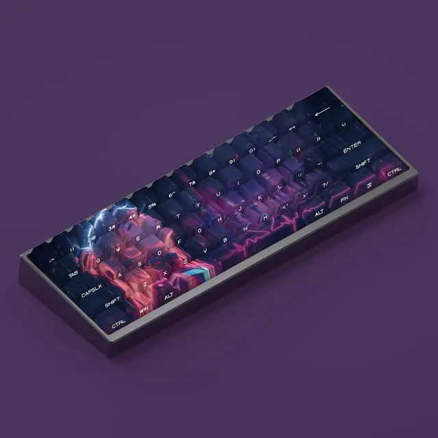 Alt view image 2 of 5 - The keycap of Tomorrow Smile is engraved with light-transmitting patterns at the side, and it is perfectly matched to the original height of 61, 65, 68, 75, 87, 98, and 104.