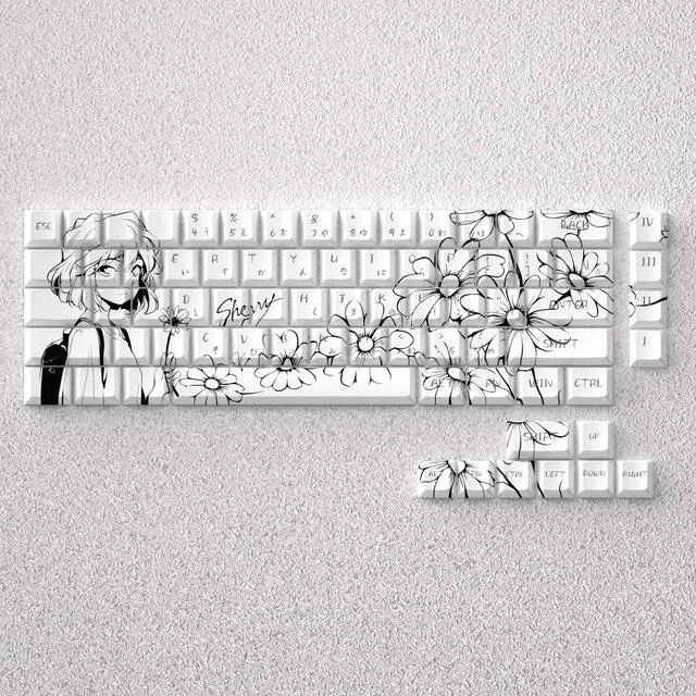 Alt view image 3 of 3 - Ayanokouji Ai's keycaps come in the original factory height and are made of PBT material. They are compatible with models such as Atk68, Mad60, Fire68, etc., for sizes 60, 65, and 68.