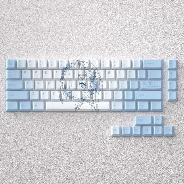 Alt view image 2 of 5 - Raim keycaps original height, 2D engraving, non-transparent PBT material, suitable for 60, 65, 68 keyboards.