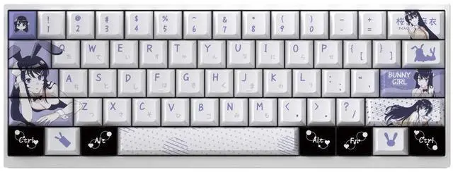 Main image of Sakihira Maki Keycap with PBT material, high height, precisely engraved, non-transparent, compatible with 60, 65, 68 keyboards.