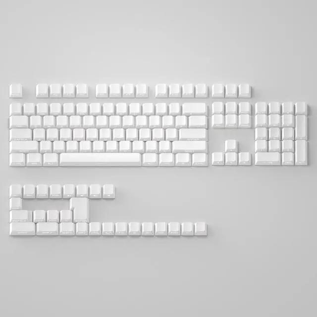 Alt view image 5 of 5 - Pure black and white keycaps with transparent backlighting, original height PBT, compatible with ATK68. Made by American Gaming Lion, MAD60 and MAD68. black