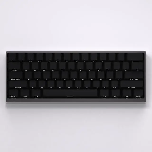 Main image of Pure black and white keycaps with transparent backlighting, original height PBT, compatible with ATK68. Made by American Gaming Lion, MAD60 and MAD68. black
