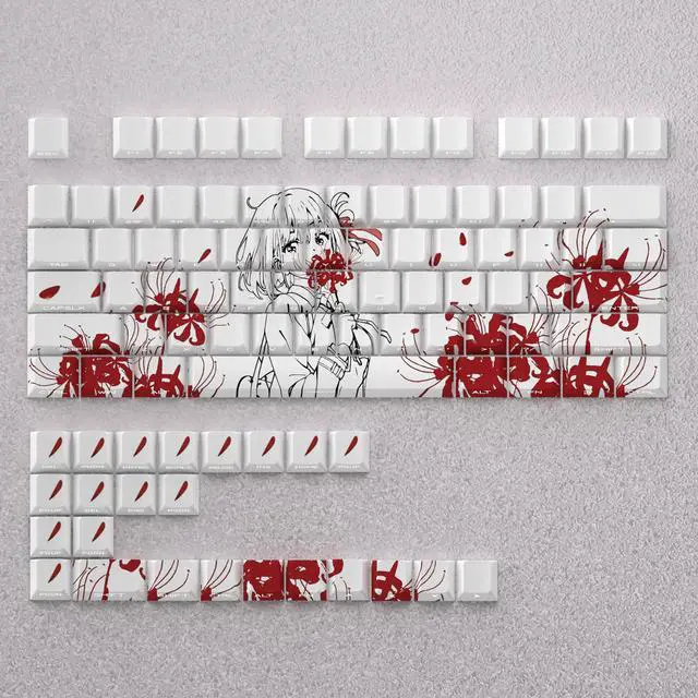 Alt view image 2 of 3 - Jinmu Qianzu Keycap 2D Theme High-Definition Side Etching with Light Transmission PBT Compatible with 60.65.68.75.87