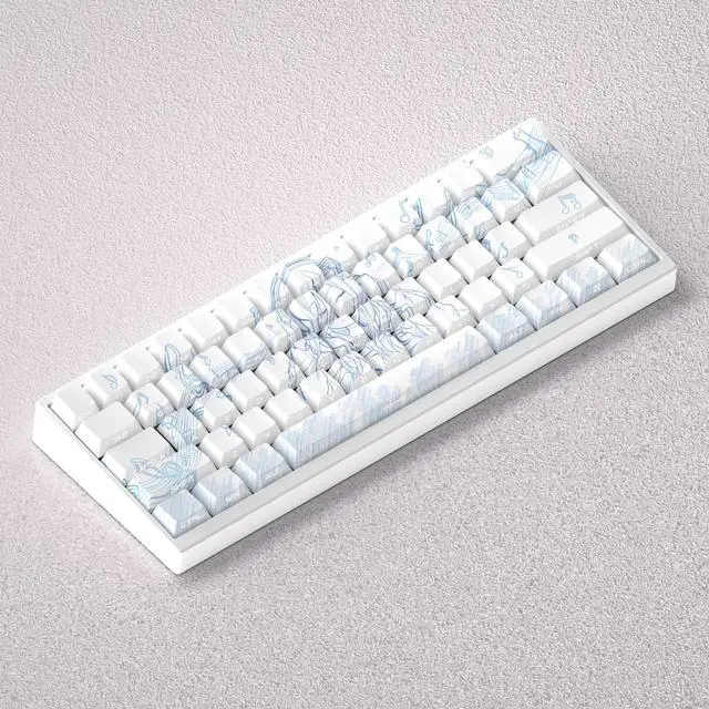 Alt view image 4 of 5 - Three-Nine keycaps with a 2D theme, highly embossed with transparent PBT on the sides, compatible with 60, 65, 68, 75, and 87.