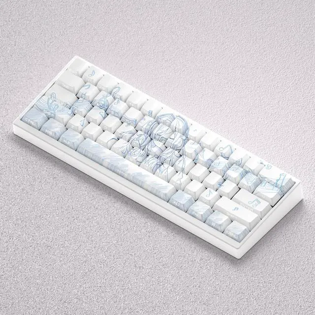 Alt view image 5 of 5 - Three-Nine keycaps with a 2D theme, highly embossed with transparent PBT on the sides, compatible with 60, 65, 68, 75, and 87.