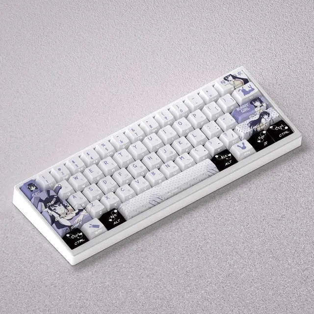 Alt view image 4 of 5 - Sakino Mashiko Keycap with 2D theme, highly detailed side engraving, transparent PBT material, compatible with 60, 65, 68, 75