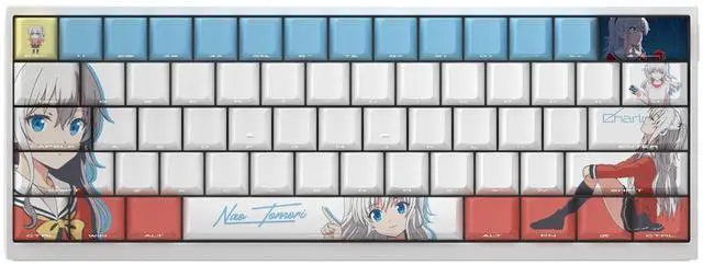 Main image of Yurinaiyu Keycap with 2D theme, highly detailed side engraving with light transmission, PBT material, compatible with 60, 65, 68, 75