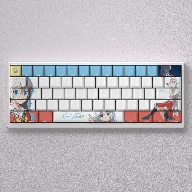 Alt view image 2 of 3 - Yurinaiyu Keycap with 2D theme, highly detailed side engraving with light transmission, PBT material, compatible with 60, 65, 68, 75