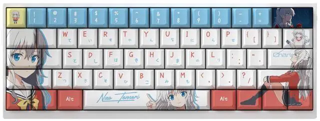 Main image of Yurinaiyu keycap with PBT material, precisely engraved and non-transparent, suitable for 60, 65, and 68 keyboards.