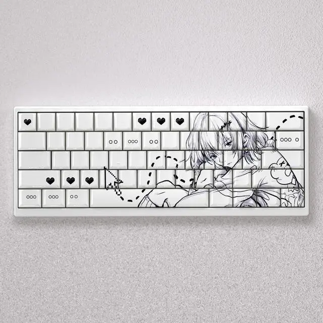 Alt view image 2 of 3 - Rasaki original keycaps with transparent backlighting on the side, made of PBT, compatible with ATK68, American Addi Lion Fire68, and MAD60.