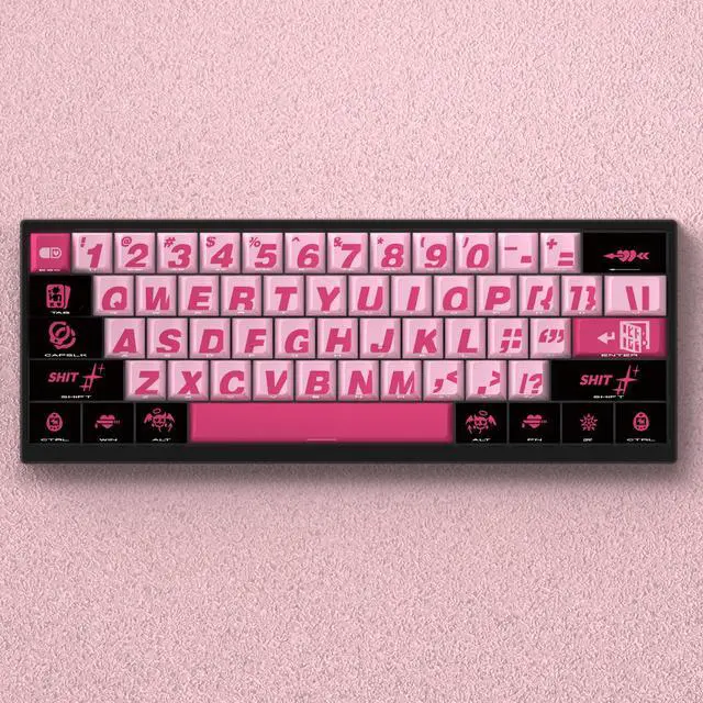 Alt view image 5 of 5 - Bad Sweet Keycap with transparent backlighting on the side, made of PBT material, compatible with 60, 65, 68, 75, and 87 keyboards.