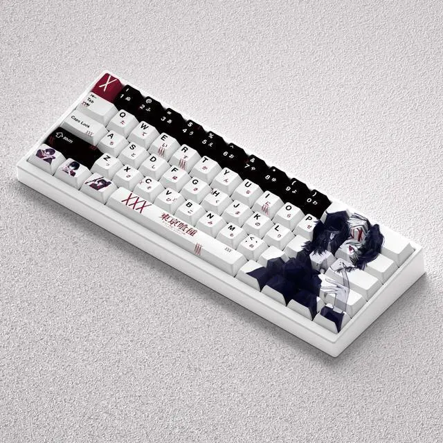 Alt view image 2 of 5 - Rinoya Shizao Keycap for Tokyo Ghoul Theme. High-quality PBT material. Compatible with 60, 65, and 68 keyboards.