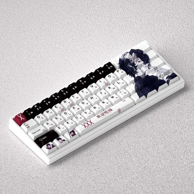 Alt view image 4 of 5 - Rinoya Shizao Keycap for Tokyo Ghoul Theme. High-quality PBT material. Compatible with 60, 65, and 68 keyboards.