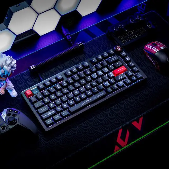 Alt view image 3 of 6 - Space exploration keycaps in black, with high PBT material, custom-made and compatible with VXE75, VGN, NEW M87, etc.