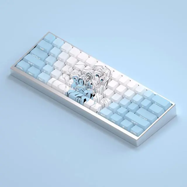 Alt view image 2 of 4 - Chonggong Mio Keycap, 2D Keycap Theme Keycap, Side Etched Transparent 60, 68, 87 Keycap, Magnetic Axial Keycap