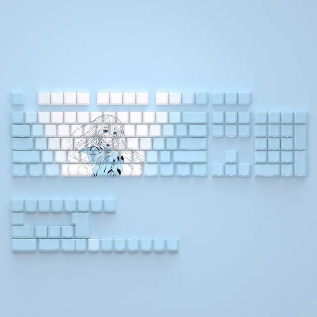 Alt view image 3 of 4 - Chonggong Mio Keycap, 2D Keycap Theme Keycap, Side Etched Transparent 60, 68, 87 Keycap, Magnetic Axial Keycap
