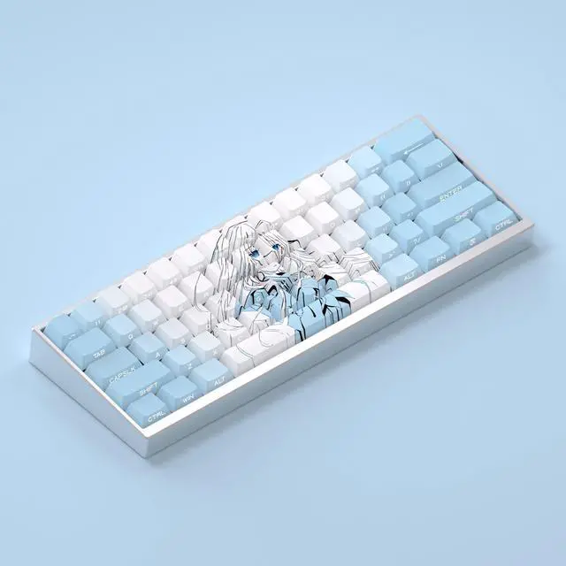 Alt view image 4 of 4 - Chonggong Mio Keycap, 2D Keycap Theme Keycap, Side Etched Transparent 60, 68, 87 Keycap, Magnetic Axial Keycap