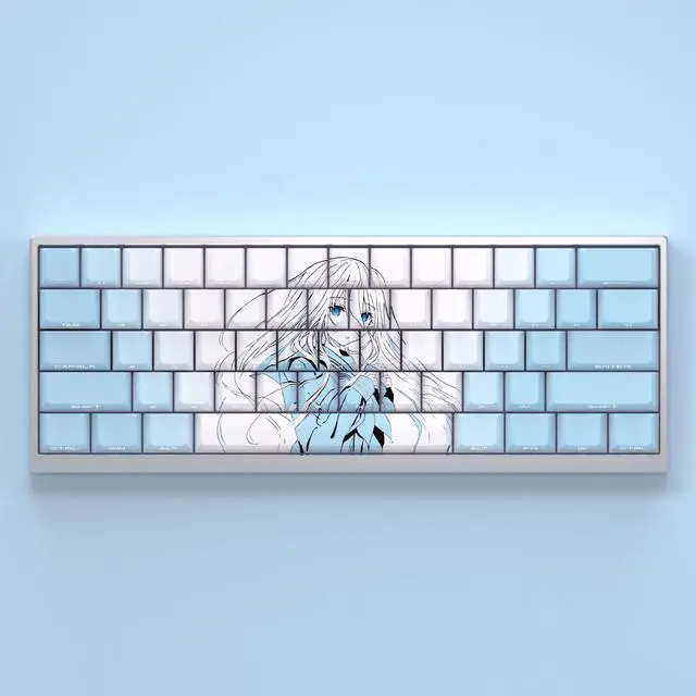 Main image of Chonggong Mio Keycap, 2D Keycap Theme Keycap, Side Etched Transparent 60, 68, 87 Keycap, Magnetic Axial Keycap