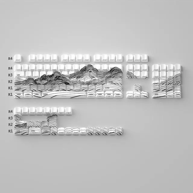 Alt view image 2 of 5 - High-altitude keycap with transparent side engraving. Side light transmission is suitable for American Lion MAD60 and MAD68. white