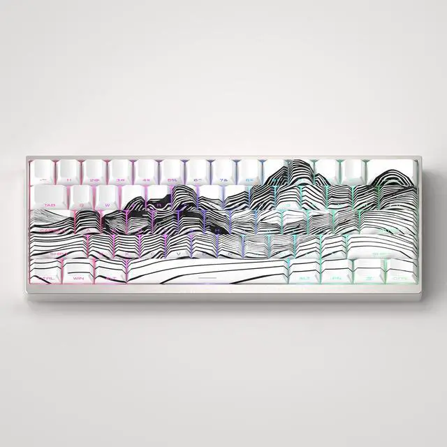 Main image of High-altitude keycap with transparent side engraving. Side light transmission is suitable for American Lion MAD60 and MAD68. white