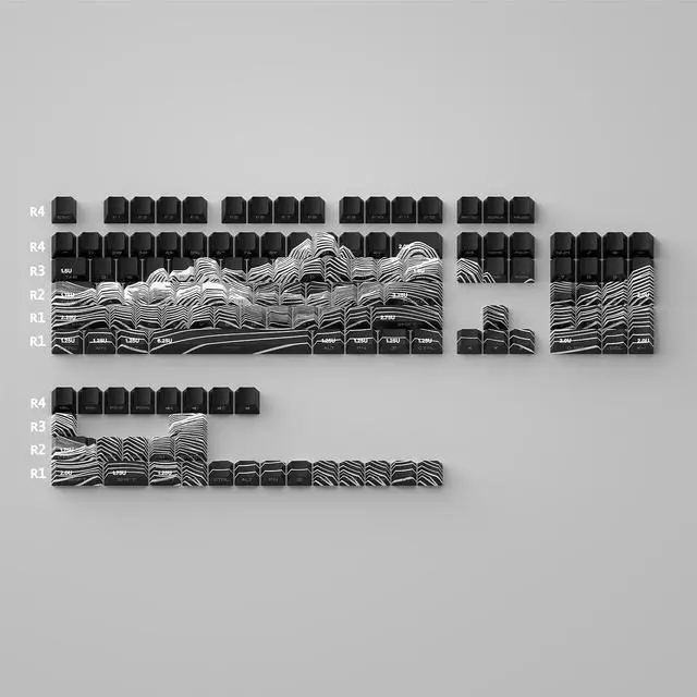 Alt view image 4 of 5 - High-altitude keycap with transparent side engraving. Side light transmission is suitable for American Lion MAD60 and MAD68. white