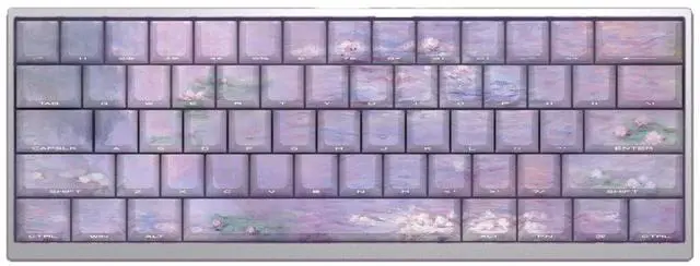 Main image of The keycap of the water lily model is engraved with a transparent part that is highly compatible with sizes 61, 65, 68, 75, 87, 98, and 104. The price is ¥98.