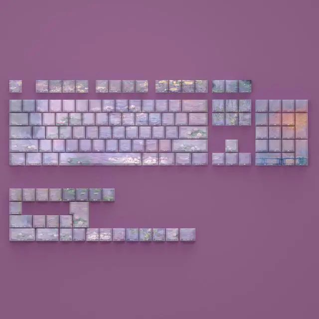 Alt view image 3 of 5 - The keycap of the water lily model is engraved with a transparent part that is highly compatible with sizes 61, 65, 68, 75, 87, 98, and 104. The price is ¥98.